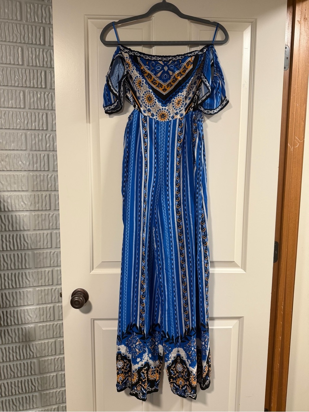 Flying Tomato Boho Off-Shoulder Jumpsuit – Size Small